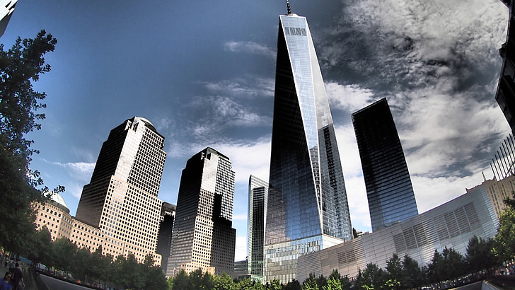 one world trade Centre, Nowy Jork, Stany Zjednoczone Ameryki, Atrakcja turystyczna, szkło, Skyline, Światowe centrum handlu