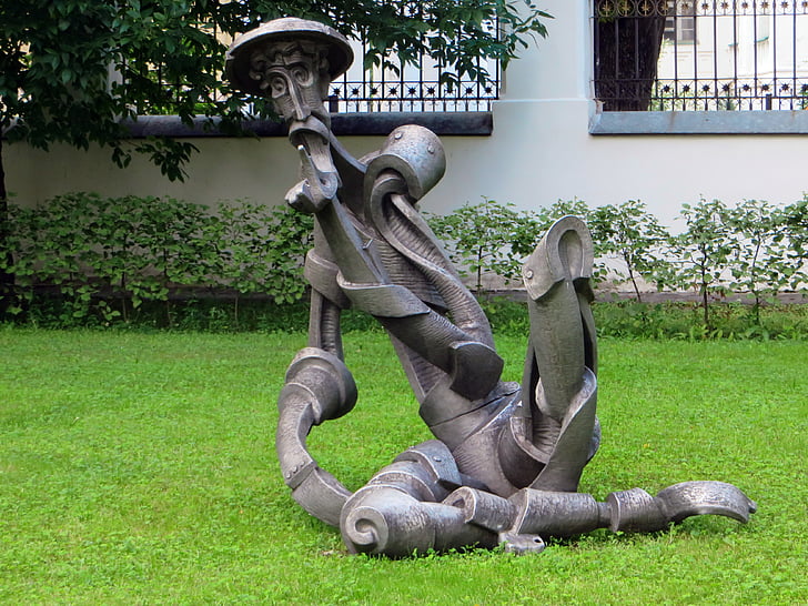 Jaroslav, parku, socha, Don Quijote
