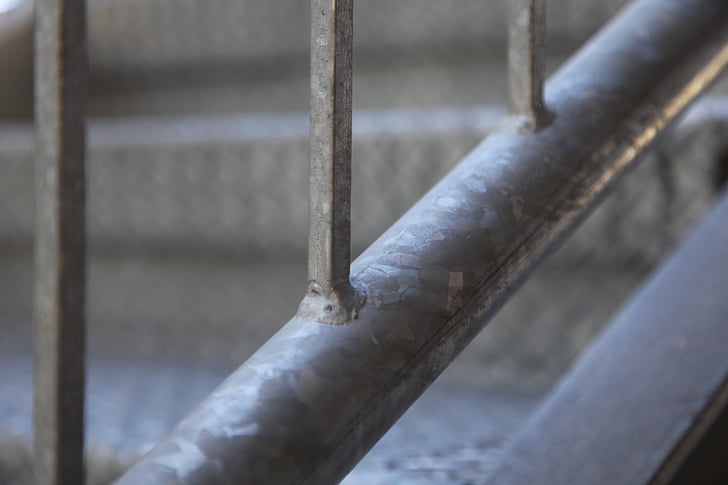 barres, Silver, Metal, escaliers, à l’extérieur, construction, en acier