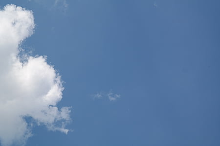 Cloud, Sky, modrá, Vymazať, letný deň, biela