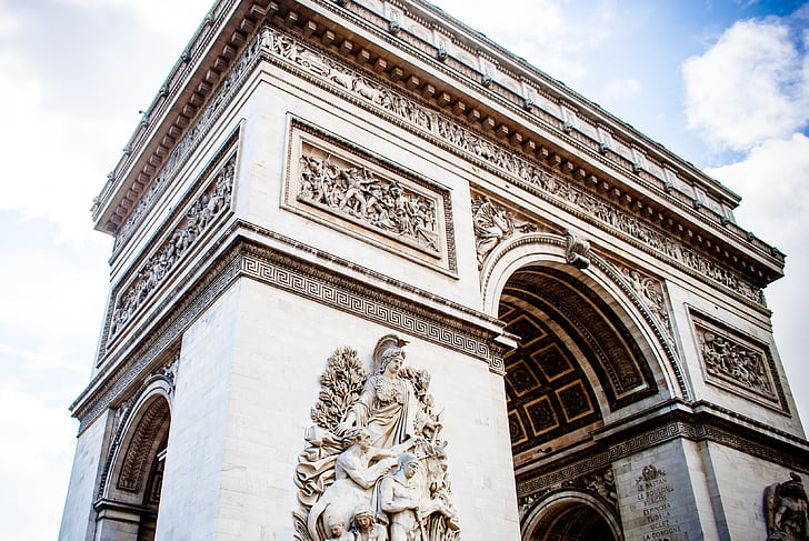 Тріумфальна арка, Париж, Франція, Статуя, Перспектива