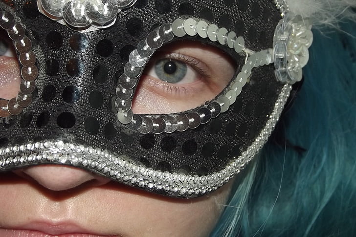 mask, masquerade, close-up, mystery, fantasy, face, female