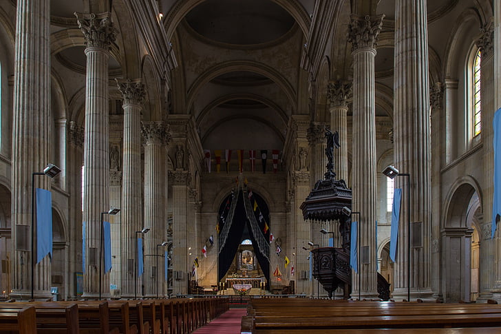 Gereja, Boulogne sur mer, Katedral, agama, bangunan, Pilar, rumah ibadah