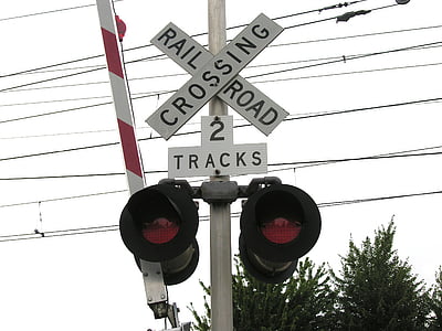 铁路道口标志, 铁路标志, 标志, 红绿灯, 路标, 街道, 交通