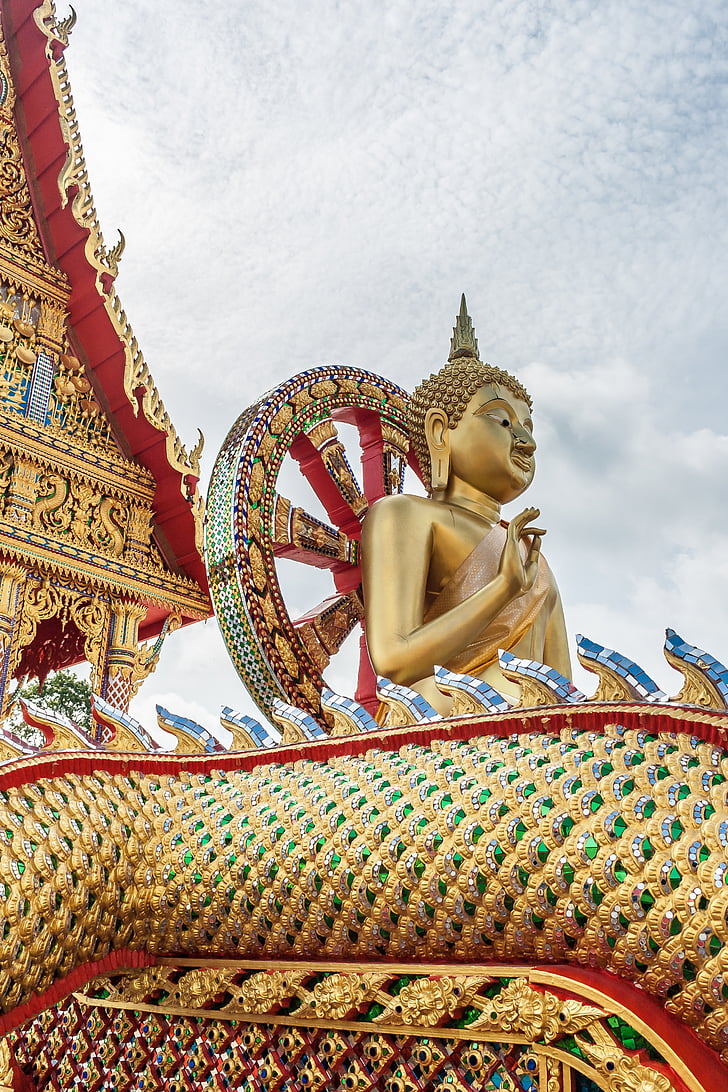 Buddha, Thaiföld buddhizmus, templom, Ázsia, szobor, arany buddha, meditáció