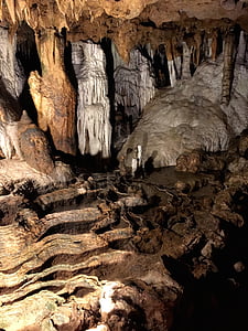 jama, fosilnih, pod zemljo, prazgodovinske, rock, oblikovanje, kapniške