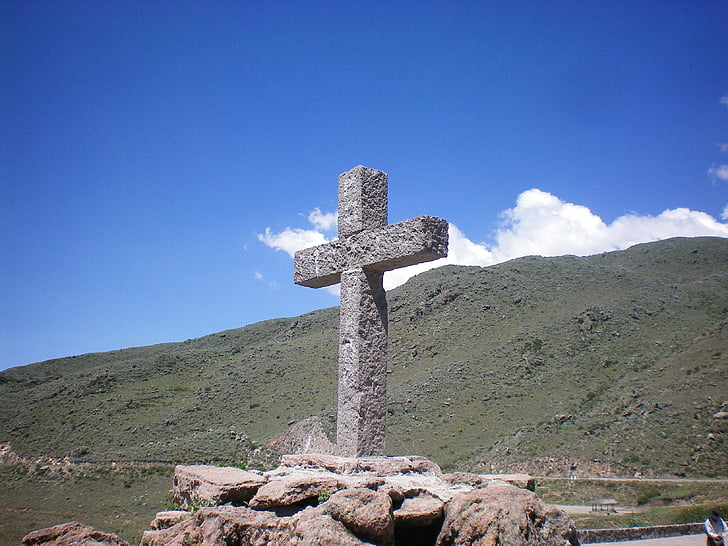 Cruz, Colca canyon, kristendomen, landskap, frälsning, kultur, kyrkan