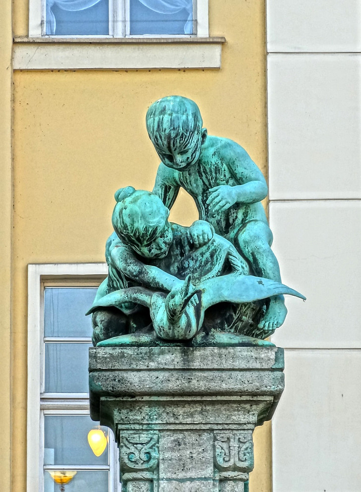Monumen, Bydgoszcz, Polandia, patung, angka-angka, patung, karya seni