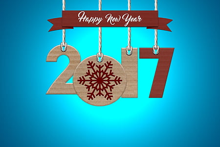 Feliz Año Nuevo, 2017, partido, arte, tarjeta, Fondo, Navidad