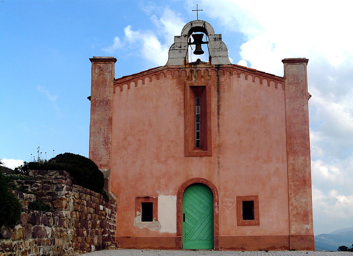 kirke, Bell, farge, Sør-Frankrike, historisk, arkitektur, bygge