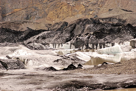 氷河, アイスランド, 氷, 自然, 山, 風景, 風景