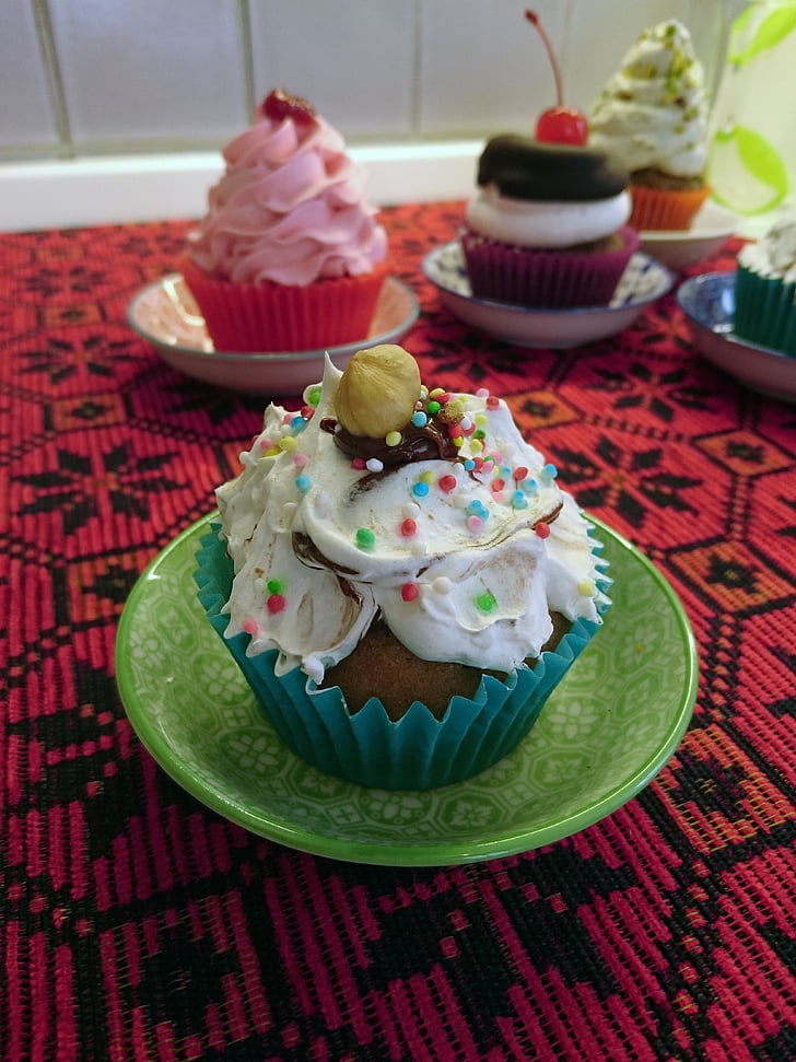 Cupcake, édes, desszert, élelmiszer, kupa sütemények, születésnapi party, torta