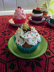 Cupcake, dolce, dessert, cibo, torte della tazza, festa di compleanno, torta