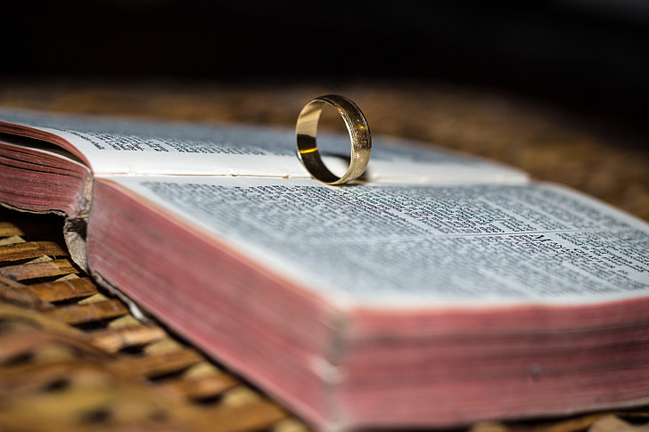 žiedas, Biblija, Vestuvės, knyga, meilė, santuoka, Juvelyriniai dirbiniai