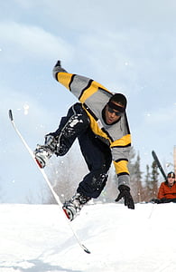 snowboard, snowboarder, sport, distractiv, munte, snowboard, iarna