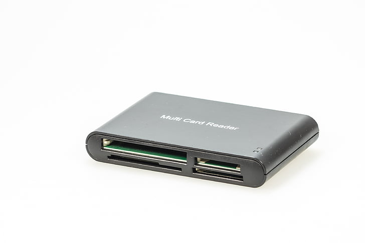 kortläsare, Multi, kort, SD, CF, Compact flash, USB