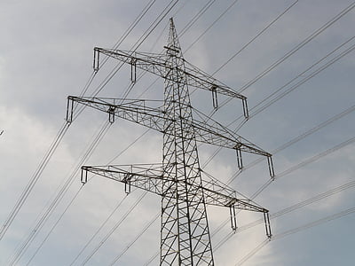 strommast, current, electricity, high voltage, pylon, power line, line