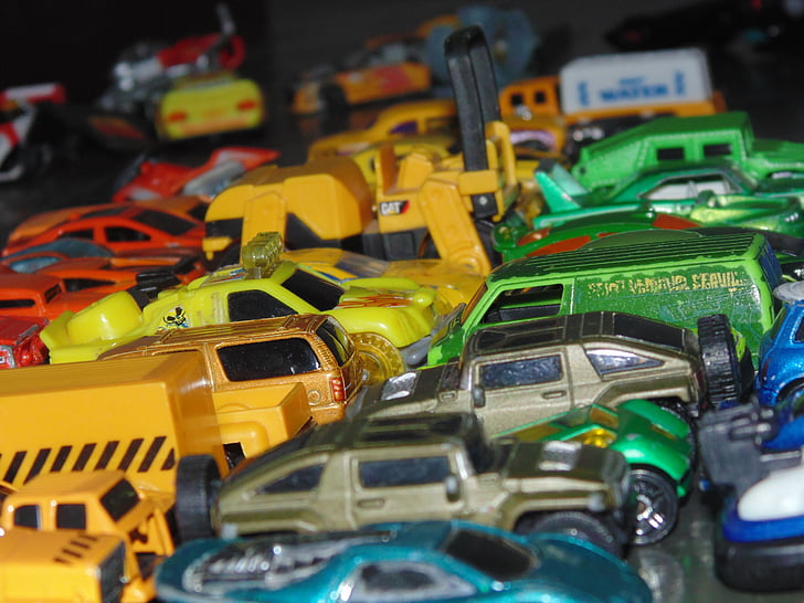 toy cars, rent a car, parking lot, toy, car, technology