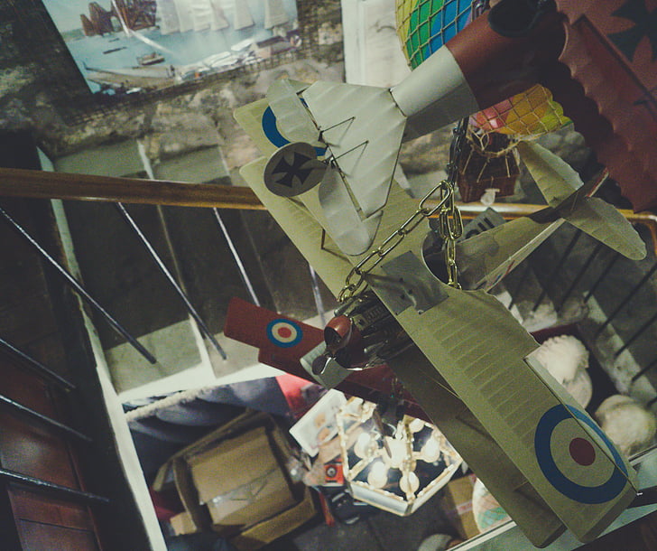 항공기, 비행기, 장식, 매달려, 매크로, 장난감