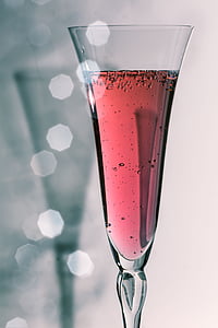 Champagne glas, champagne, drink, makro, briller, fejre, glas