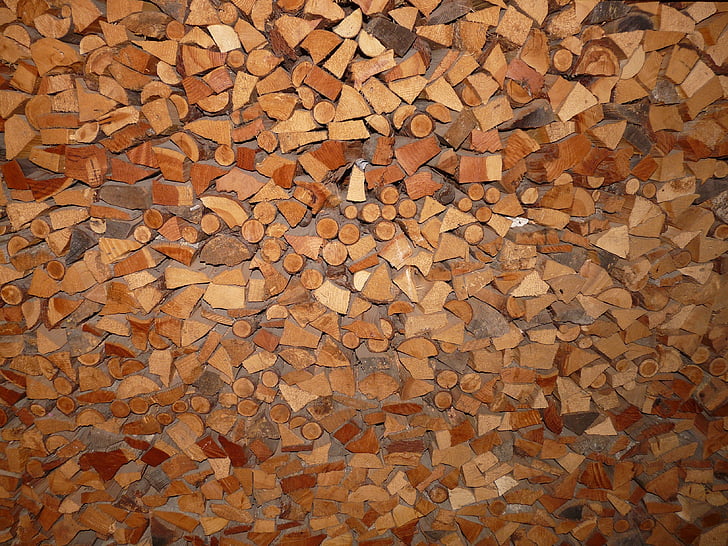 kayu, holzstapel, kayu bakar, log, panas, tumbuh saham