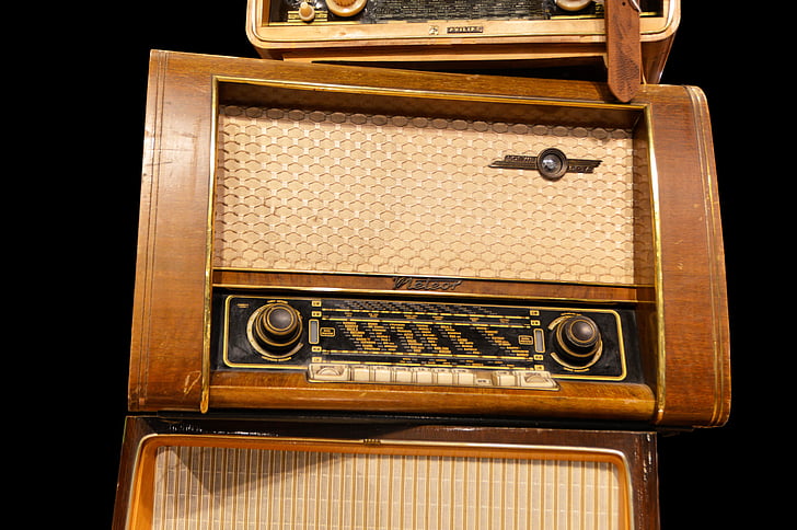 Ràdio, Ràdio de tubs, receptor, canonada, tecnologia, 50 anys, mobles