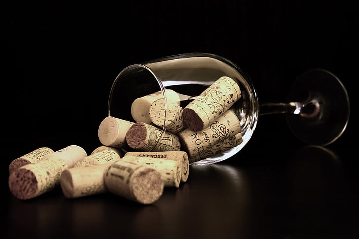 Cork, misy, víno, pohár vína, kryt, abstraktné, Ornament