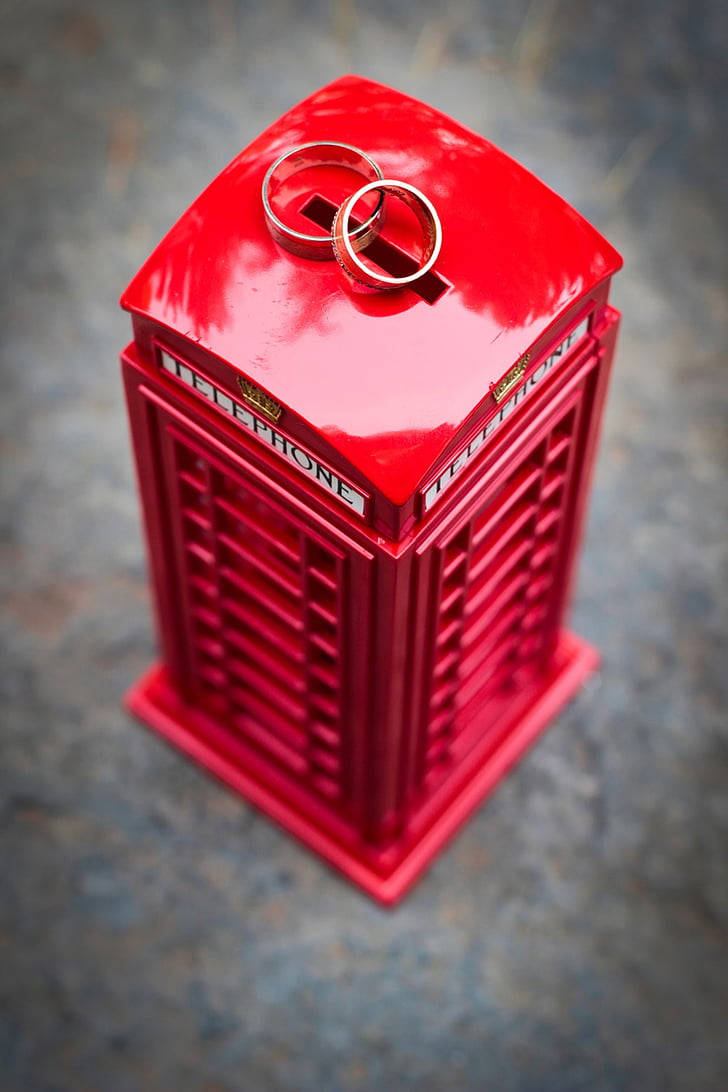 rood, bruiloft, detail, ring