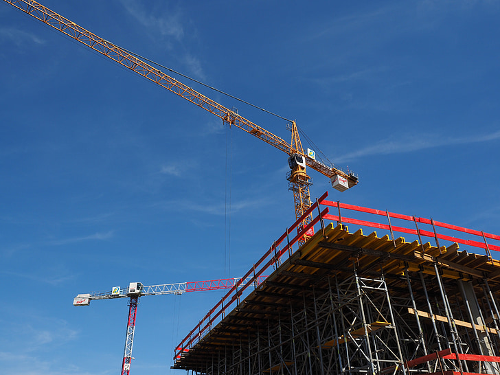 baukran, site, construction work, technology, crane boom