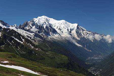Mont blanc, mont blanc-túra, Alpok, migráció, trekking, hegyi, táj