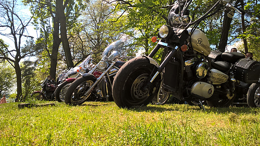 motocicleta, Harley, Meetup, vise, auto, Dom, Harley-davidson
