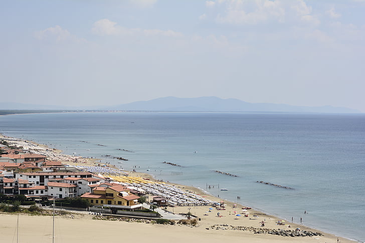 beach, airview, summer, vacation, coast, landscape