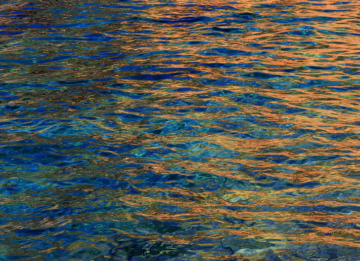 l'aigua, Mar, fons, textura, reflexió, paleta, colors