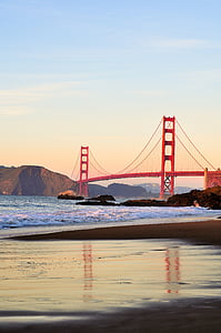 San, Francisco, Most, oceán, Já?, obloha, most Golden gate