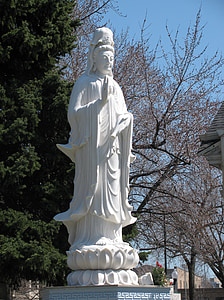 콴 음과 동상, truc 램 불교 사원, 시카고, 일리노이