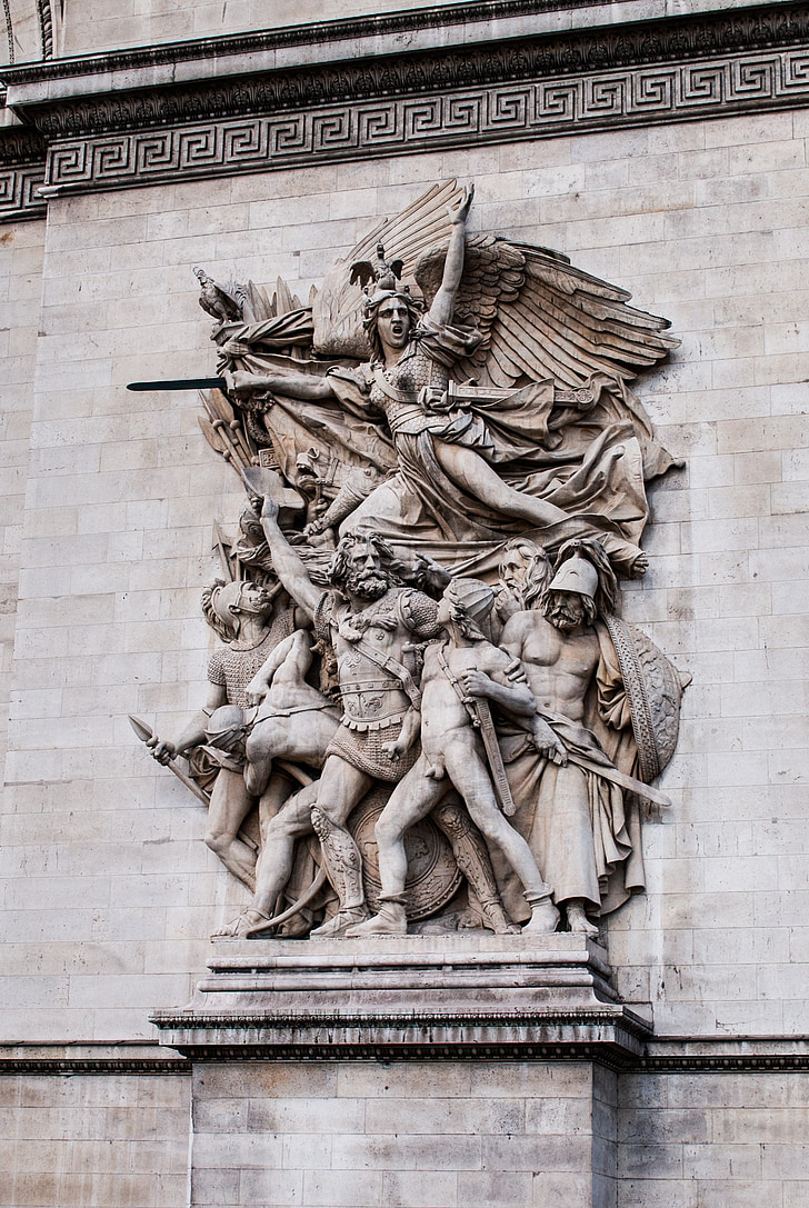 arc de triomphe, Paris, France, statue de