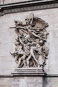arch of triumph, paris, france, statue