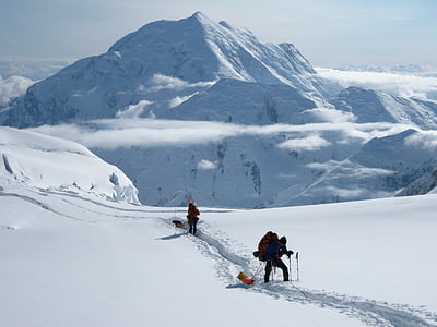 Mt foraker, expedició, Alaska, Denali, muntanya, neu, glacera