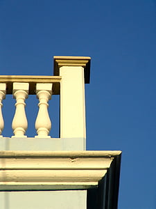 balaustra, balcone, parete