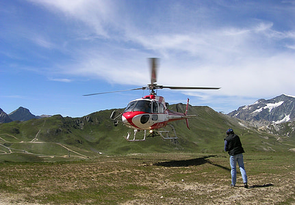 alps, val d ' isère, helicopter, mountain