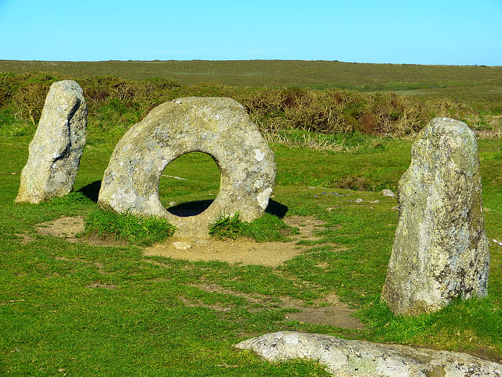 muži tol, cihla, Cornwall, Jižní žlázy, žula, megalithformation, Menhir