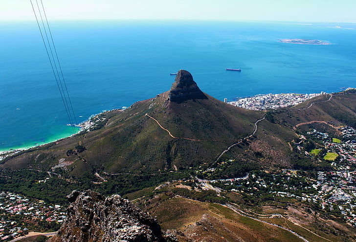 tabell top mountain, Sydafrika, resor, vandring, klättring, turism, Kapstaden