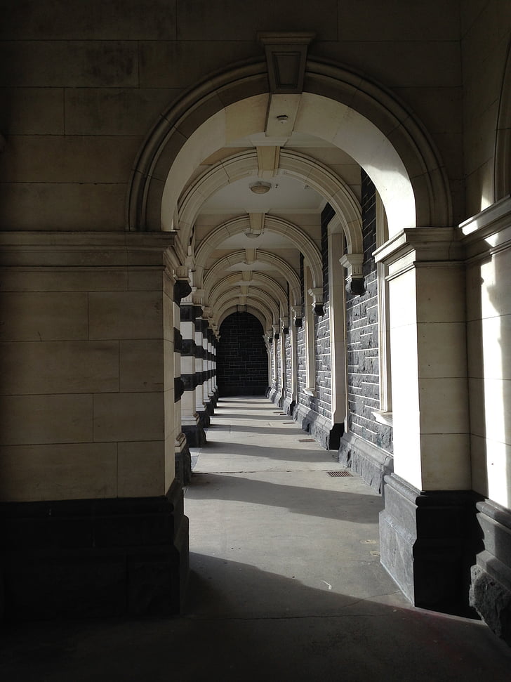 corridor, be quiet, nobody, architecture, arch, architectural Column, history