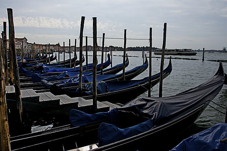 Venezia, Venesia, musim panas, gondola, Italia, Venesia - Italia, Canal