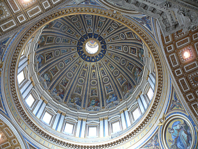 the vatican, cathedral of st peter, rome, the basilica, church, the vault, skylight