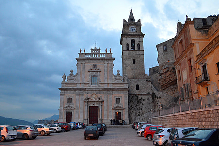 Caccamo, Sicilië, kerk, Duomo, stadsgezicht, monument, Italië