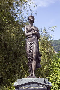 estatua de, Condesa, Micheline, Almeida, Mondsee, Austria