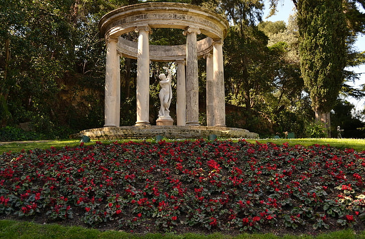 šablona, vrtovi, spomenikov, Barcelona