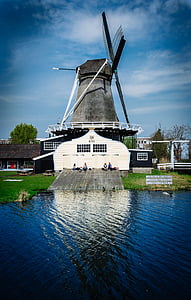 moinho de vento, moinho, histórico, vintage, Europa, energia, energia alternativa