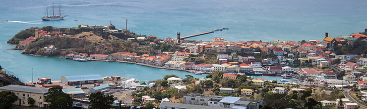 St george, Grenada, Karibská oblast, Já?, přístav, ostrov, Tropical